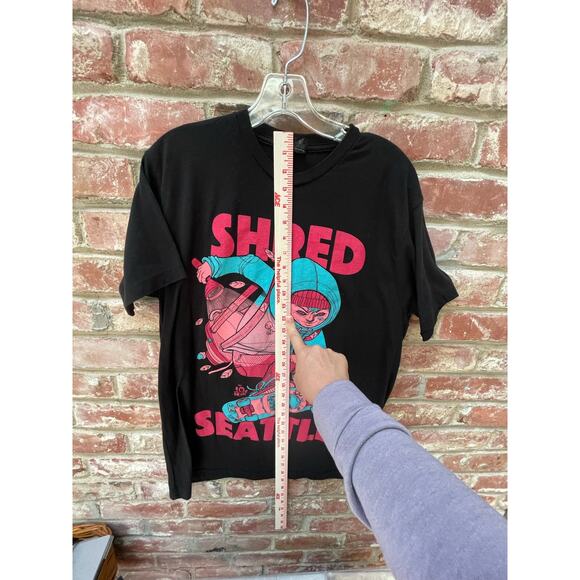 Shred Seattle Graphic Tee Skateboarding‎ Streetwear large black - Picture 9 of 9
